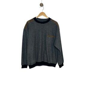 St Michael Men's Crew Neck Long Sleeve Knit Soft Pullover Sweater Grey Large UK